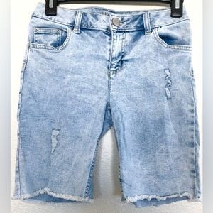 Justice Bermuda Shorts Girls size 14 Slim S Jean Shorts
